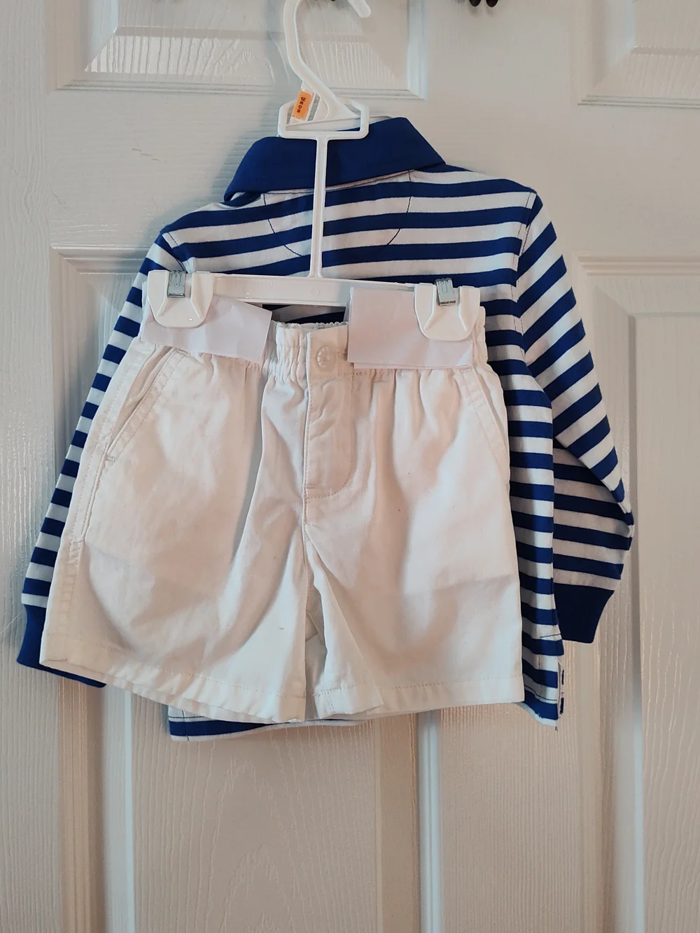 Ralph Lauren Navy & White Striped Long-Sleeve Rugby Polo - Kids